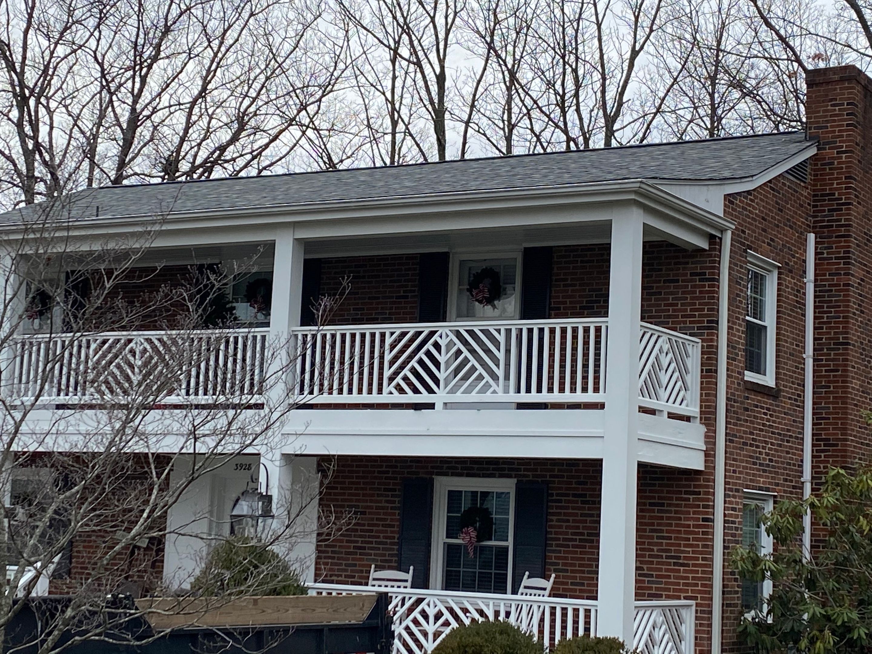 New porch and railing, looks great