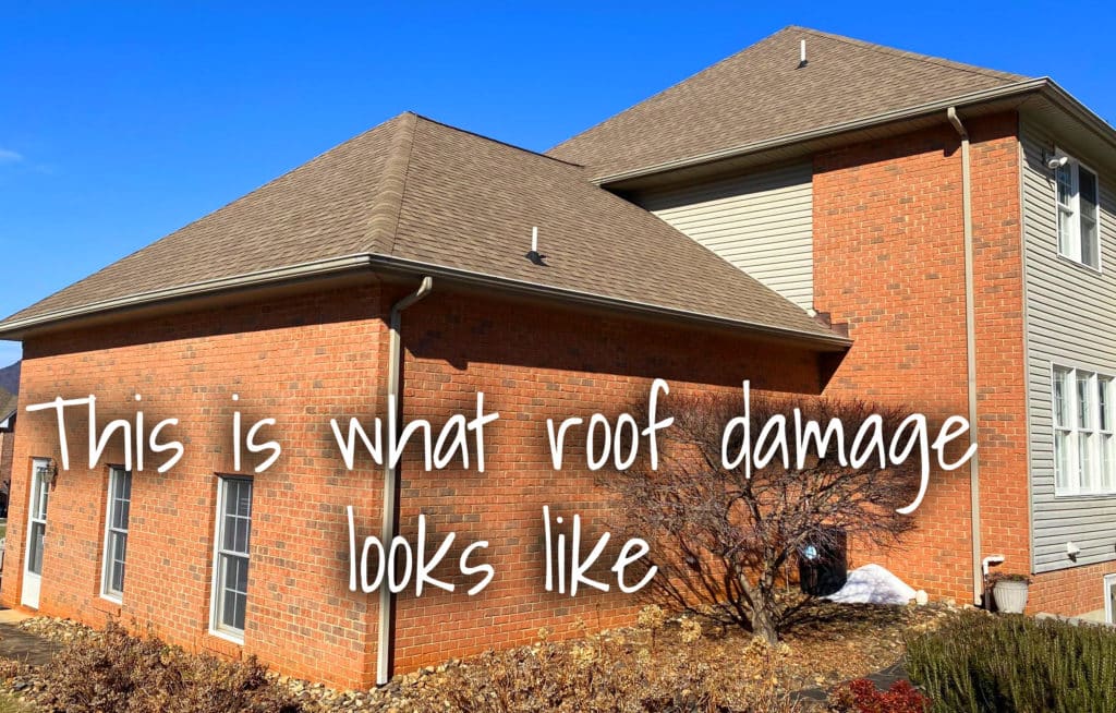What roof damage looks like