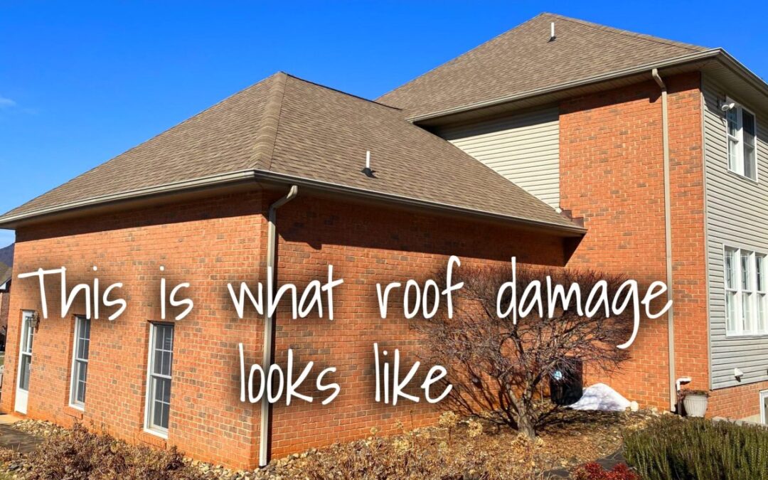 What does roof damage look like?