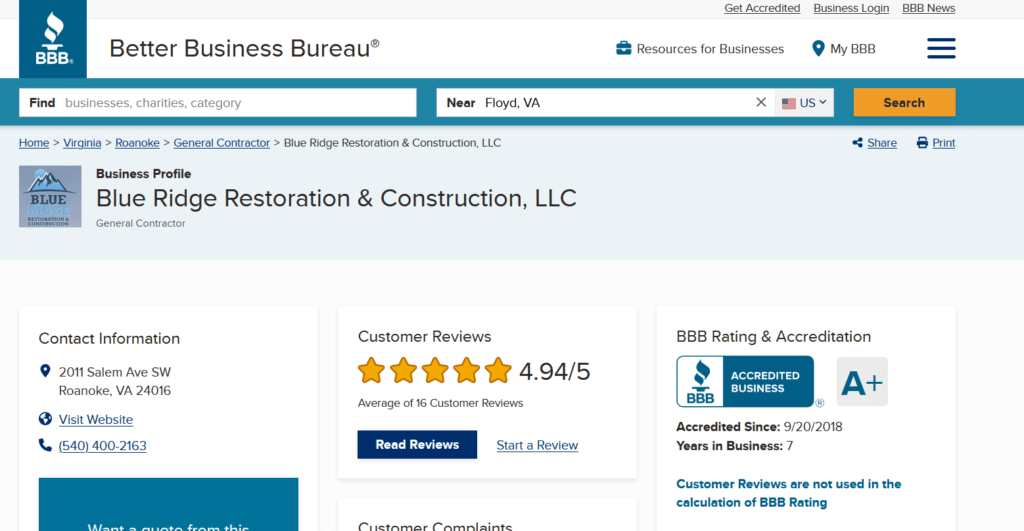reviews on Better Business Bureau